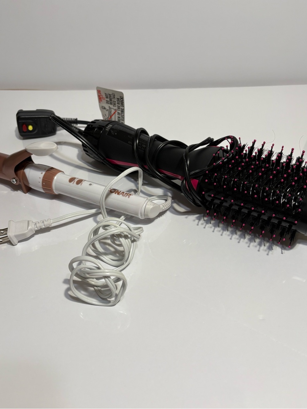 Revlon Black and Pink Round Hot Air Brush